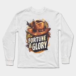 Fortune and Glory - Fedora Hat - Indy Long Sleeve T-Shirt